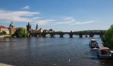 Charles Bridge in Prague Stock Photos