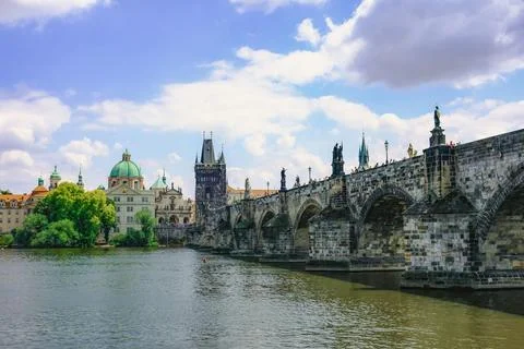The Charles Bridge, Prague Stock Photos