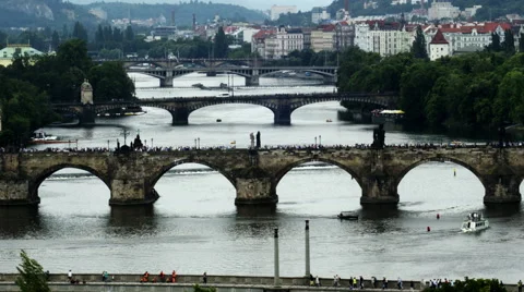 Charles bridge time lapse Prague Vidéo 56516401