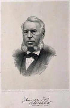 Charles Brook. Lithograph by J. B. Day. Illustrazione stock