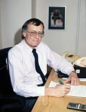 Charles Denton, Controller Of Programming Central TV  - 1986 Stock Photos