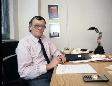 Charles Denton, Controller Of Programming Central TV  - 1986 Foto stock