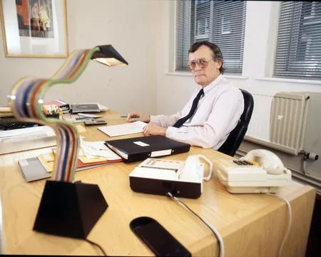 Charles Denton, Controller Of Programming Central TV  - 1986 Foto stock