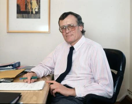 Charles Denton, Controller Of Programming Central TV  - 1986 Foto stock