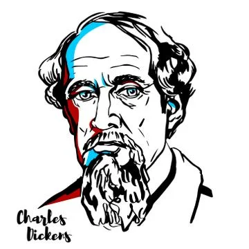 Charles Dickens Stock Illustration
