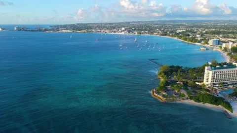 Charles Fort and Needham's Point Lighthouse, St. Michael, Barbados Stock Footage 324775428