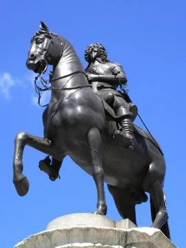 Charles I Statue Stock Photos