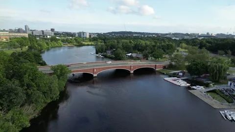Charles River - Aerial view Stock Footage 311971084