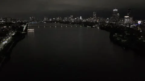 Charles River - Aerial view Stock Footage 312004433