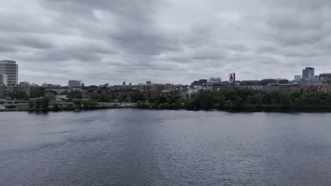 Charles River - Aerial view Stock Footage 312004688