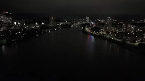 Charles River - Aerial view Stock Footage 312004816