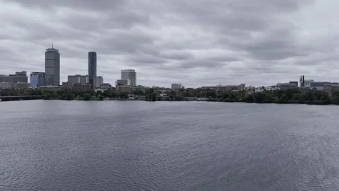 Charles River - Aerial view Stock Footage 312004971