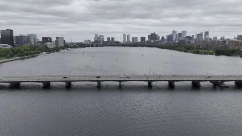 Charles River - Aerial view Stock Footage 312005298