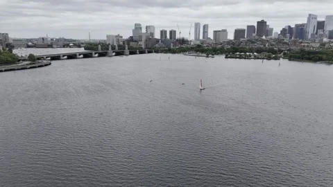 Charles River - Aerial view 库存影片 312005596