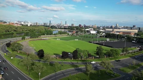 Charles River - Aerial view Stock Footage 312006044