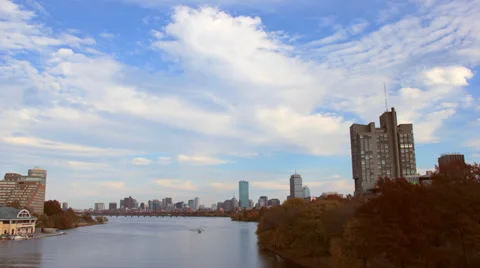 Charles River in the Afternoon Timelapse Vídeo Stock 34815076