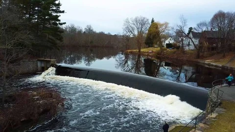 Charles River, Natick Massachusetts Stock Footage 86296288