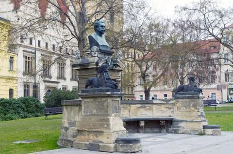 Charles square in Prague Stock Photos
