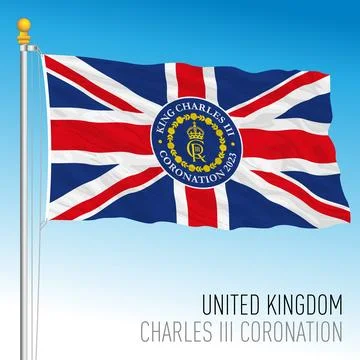 Charles Third Coronation fantasy flag, UK Illustrazione stock