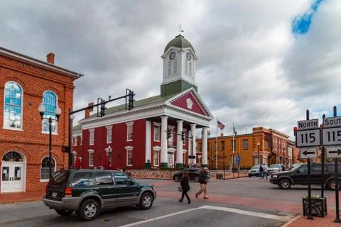 The Charles Town Downtown Intersection. Stock Photos
