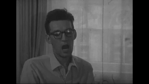 Charles Wiley answers question asked by a interviewer - 1959 스톡 동영상 105723752