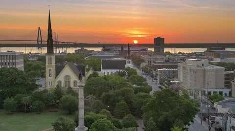 Charleston Skyline Stock Footage 52312049
