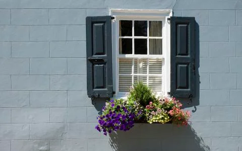 Charleston windows Stock Photos