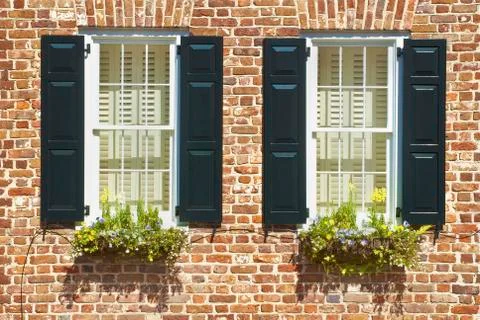 Charleston windows Stock Photos