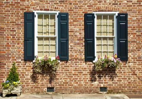 Charleston windows Stock Photos