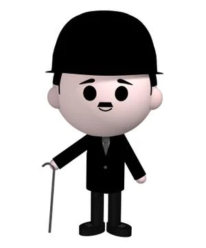 Charlie Chaplin Stock Illustration
