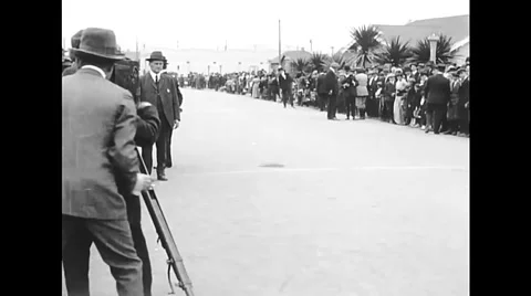 Charlie Chaplin - Kid Auto Races at Venice (1914) Stock Footage