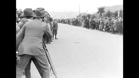 Charlie Chaplin - Kid Auto Races at Venice (1914) Stock Footage