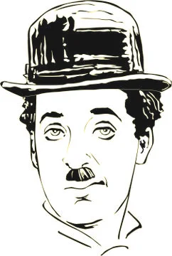 Charlie Chaplin in vector Stock-Illustration