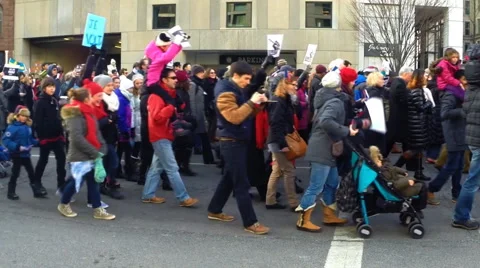 Charlie Hebdo unity march in Washington, D.C. (Clip 4 of 4) Stock Footage 45843156