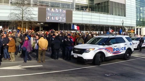 Charlie Hebdo unity march in Washington, D.C. (Clip 5 of 7) Stock Footage 45994337