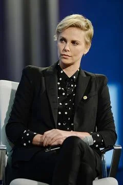  Charlize Theron attending the CGI Annual Meeting on September 27, 2015 in... Stock Photos