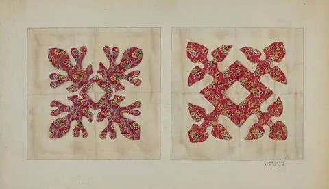 Charlotte Angus, Patchwork Squares, c 1941 Patchwork Squares Copyright: xp... Fotos de archivo