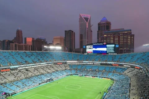 Tribune sports stadium with empty chairs Stock Photo - Alamy