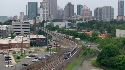 Charlotte Light Rail 36 Stock Footage 276933877