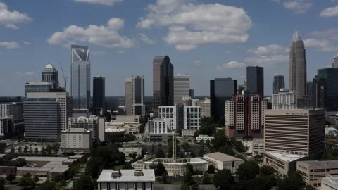 Charlotte NC Daytime Aerial Video stock 249617618