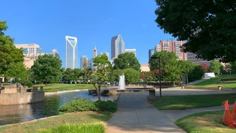 Charlotte NC skyline Stock Footage 113877955