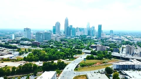 Charlotte skyline Stock Footage 154319661
