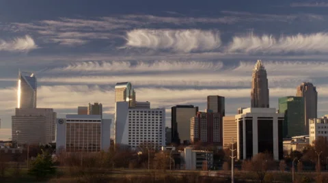 Charlotte Skyline Timelapse 스톡 동영상 40626324