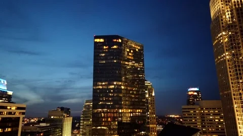 Charlotte Skyline timelapse twilight Stock Footage 157609282