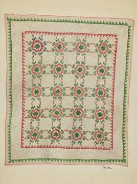 Charlotte Winter, Patchwork Quilt, c 1936 Patchwork Quilt Copyright: xpiem... Fotos de archivo