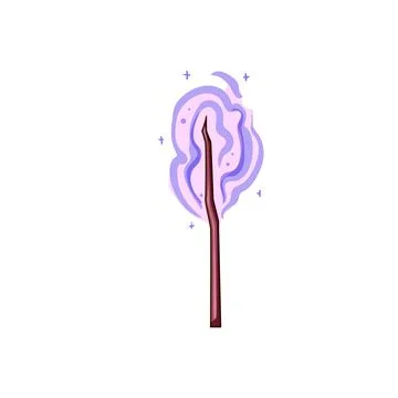 Charm magic stick cartoon vector illustration Stock Illustration