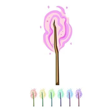 Charm magic stick cartoon vector graphic Stock Illustration