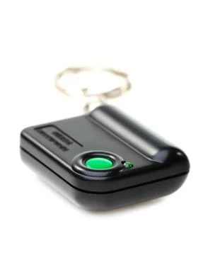 Charm with a panic button. Foto stock