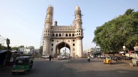 Charminar in Hyderabad,India Stock Footage 74759631