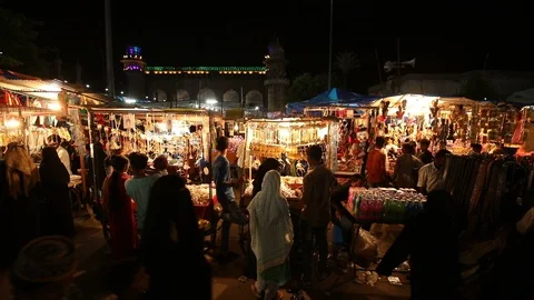 Charminar-night-bazaar-3 Video stock 118130537
